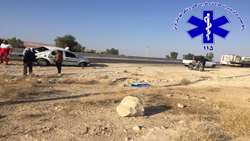 واژگونی خودرو مادر و دختر یک خانواده را راهی بیمارستان کرد